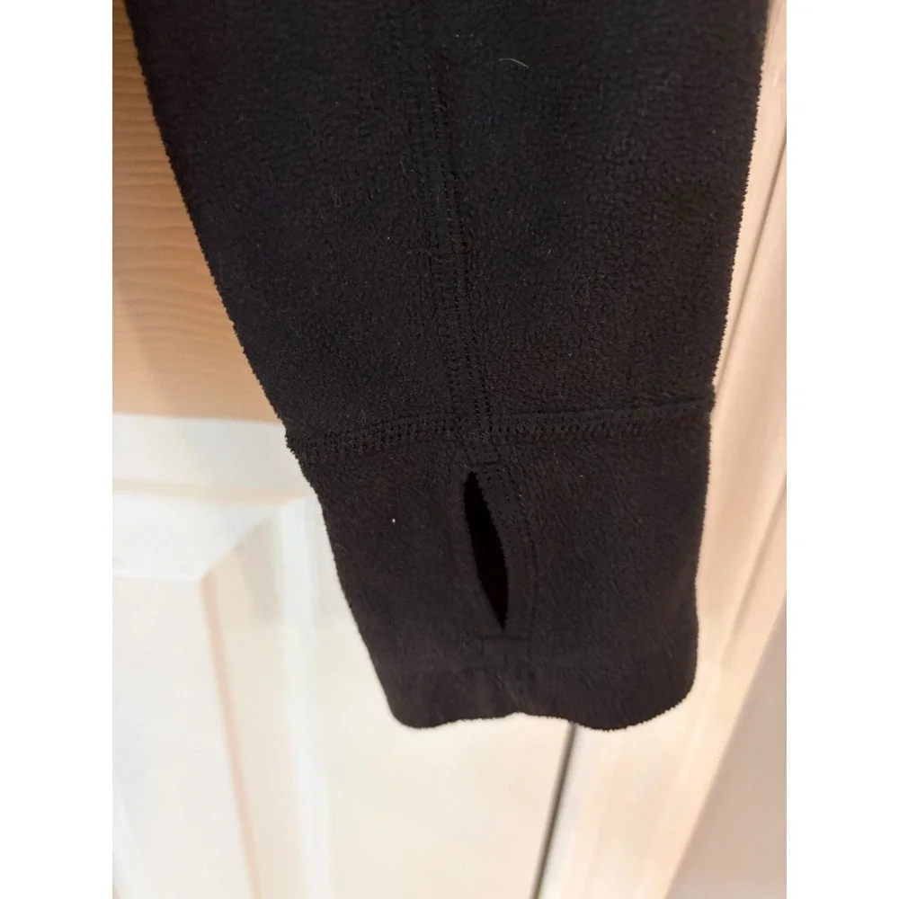 The North Face TKA 100 Fleece Pullover Mens XS Black Quarter Zip Thumbholes